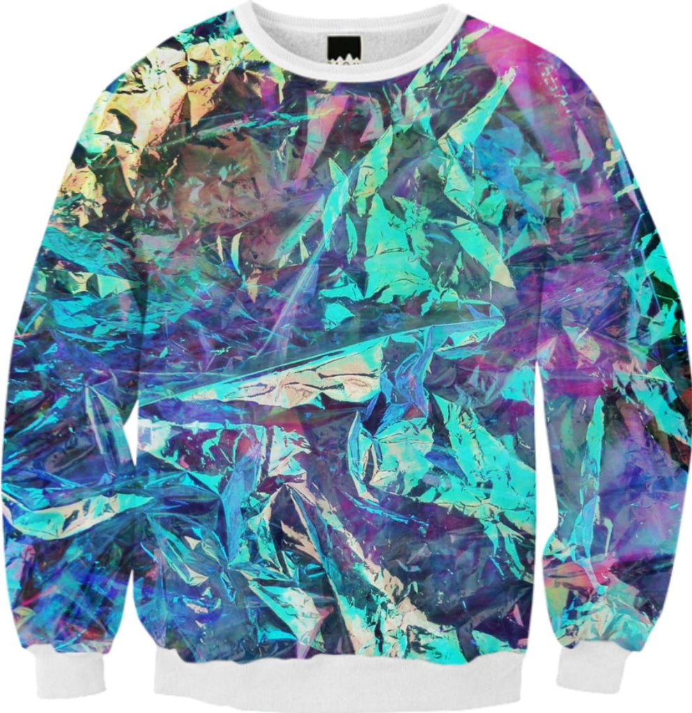 rainbow holographic sweatshirt