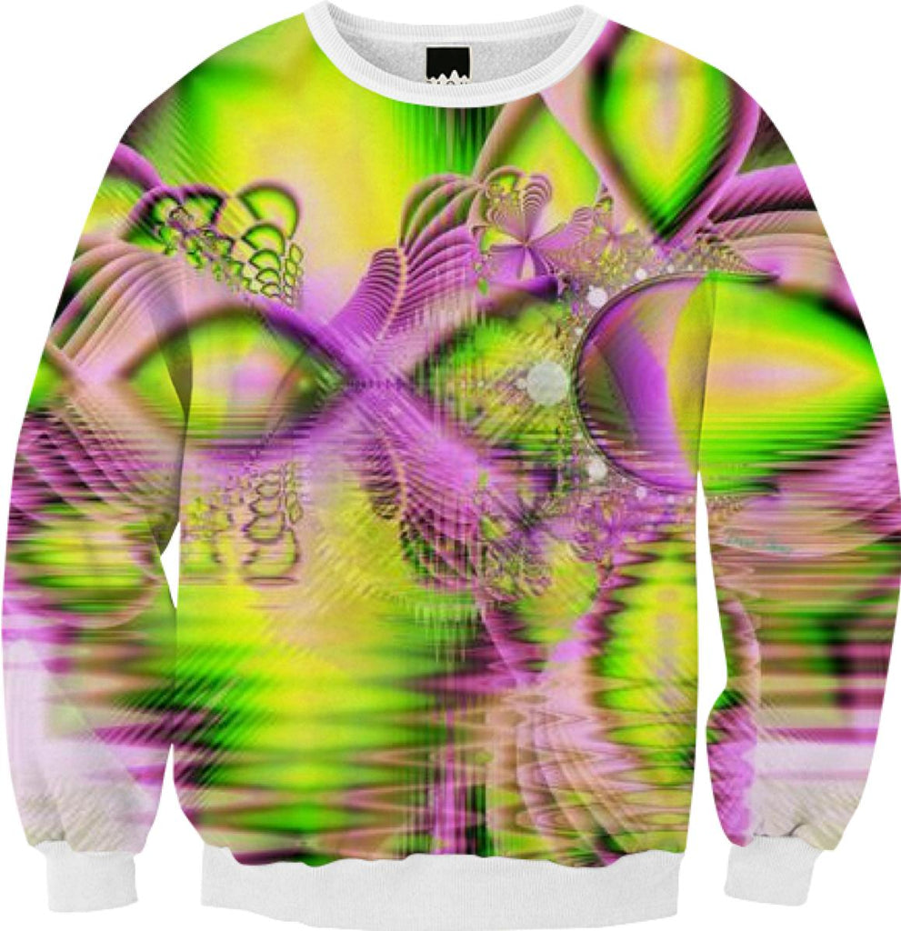 Raspberry Lime Mystical Magical Lake Abstract Fractal