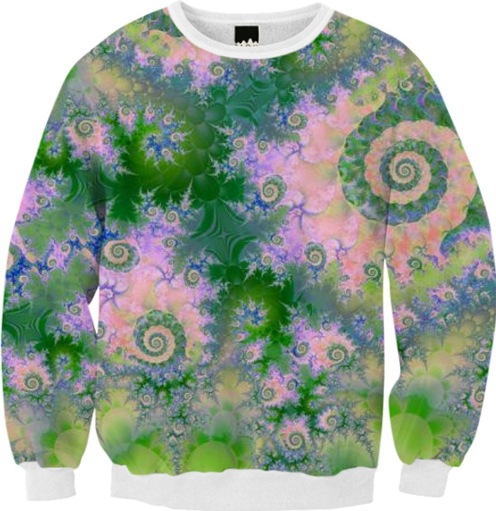 Rose Apple Green Dreams Abstract Fractal Water Garden