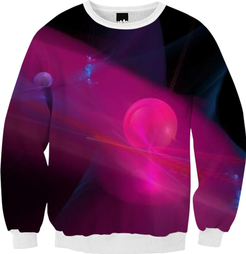 Rose Pink Abstract Fractal Planet Light Stream