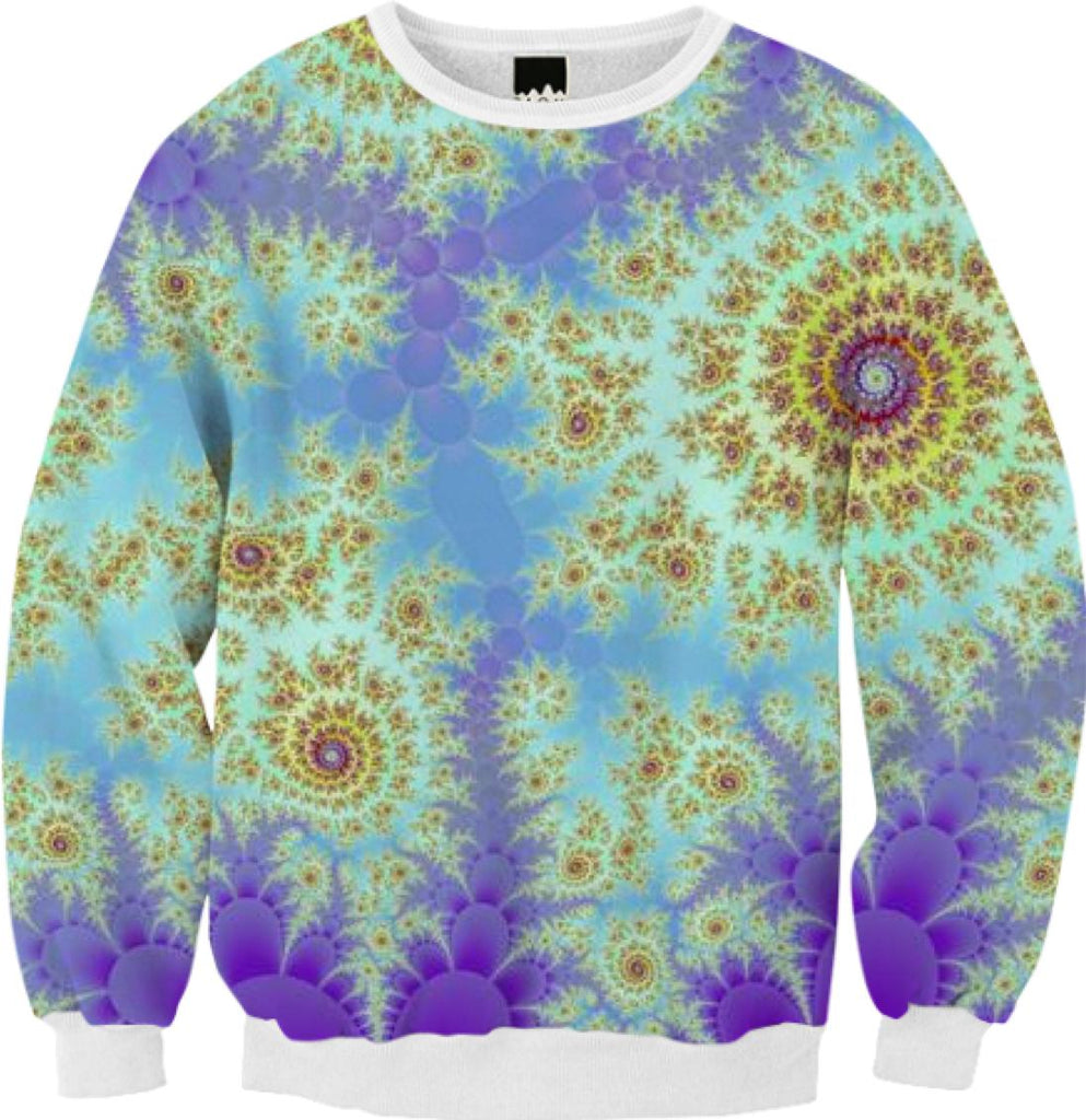 Spirals of Light Abstract Violet Blue