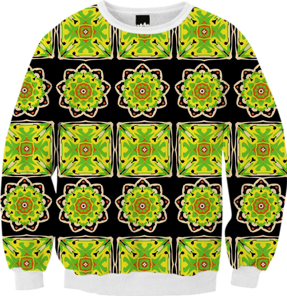 Stylish Modern Floral Repeat Patterned Sweatshirt