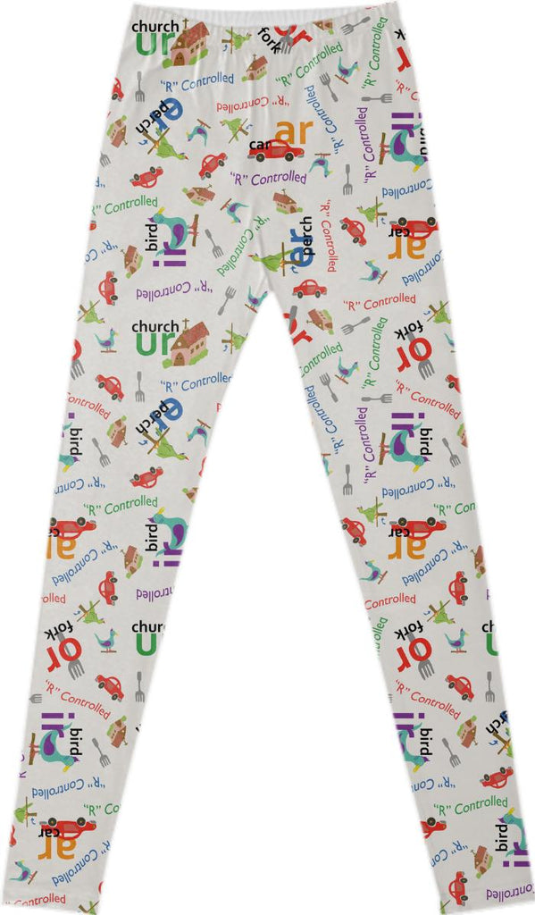 Alphabet R Controlled Vowels inspired Fancy Leggings