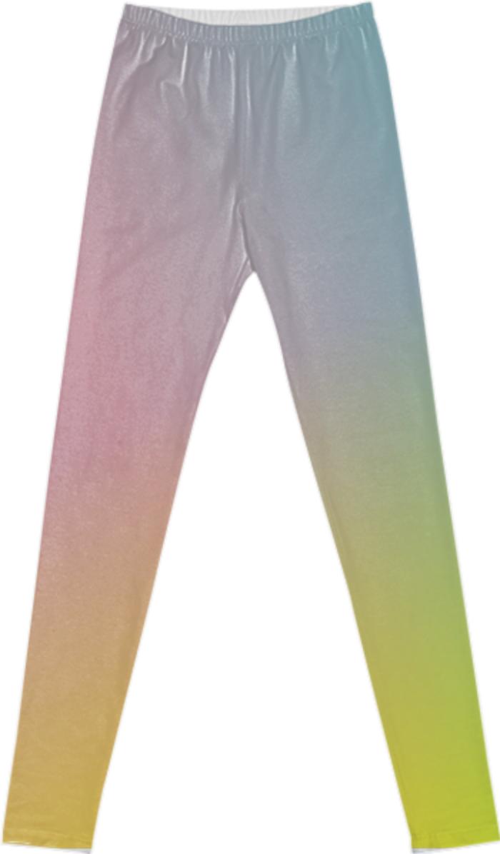 Pretty Pastel Rainbow Ombre Trendy Summer Fashion Leggings – PAOM