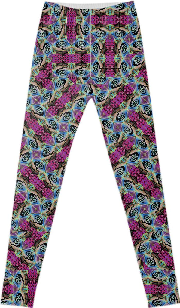 purple pink paisely yoga pant