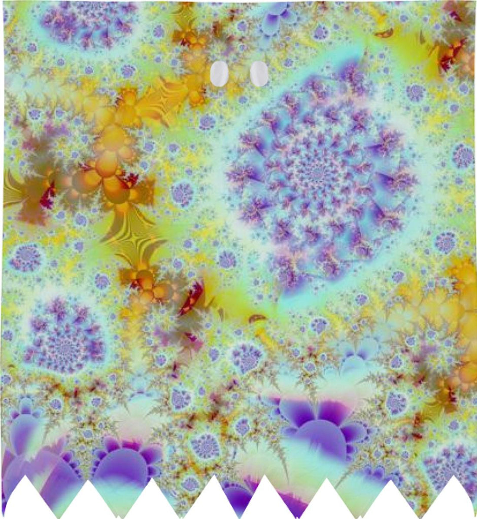 Golden Violet Sea Shells Abstract Fractal Ocean