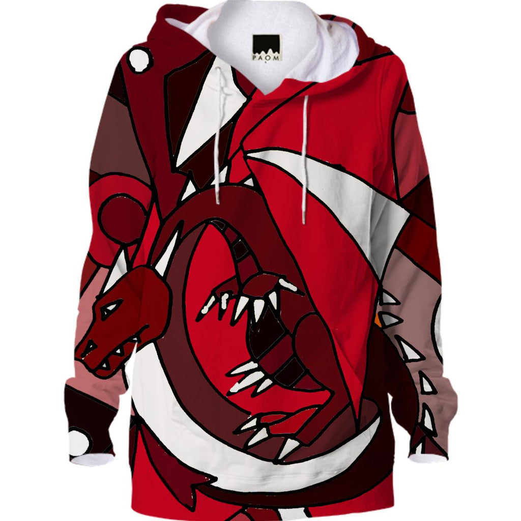 Awesome Red Dragon Abstract Hoodie