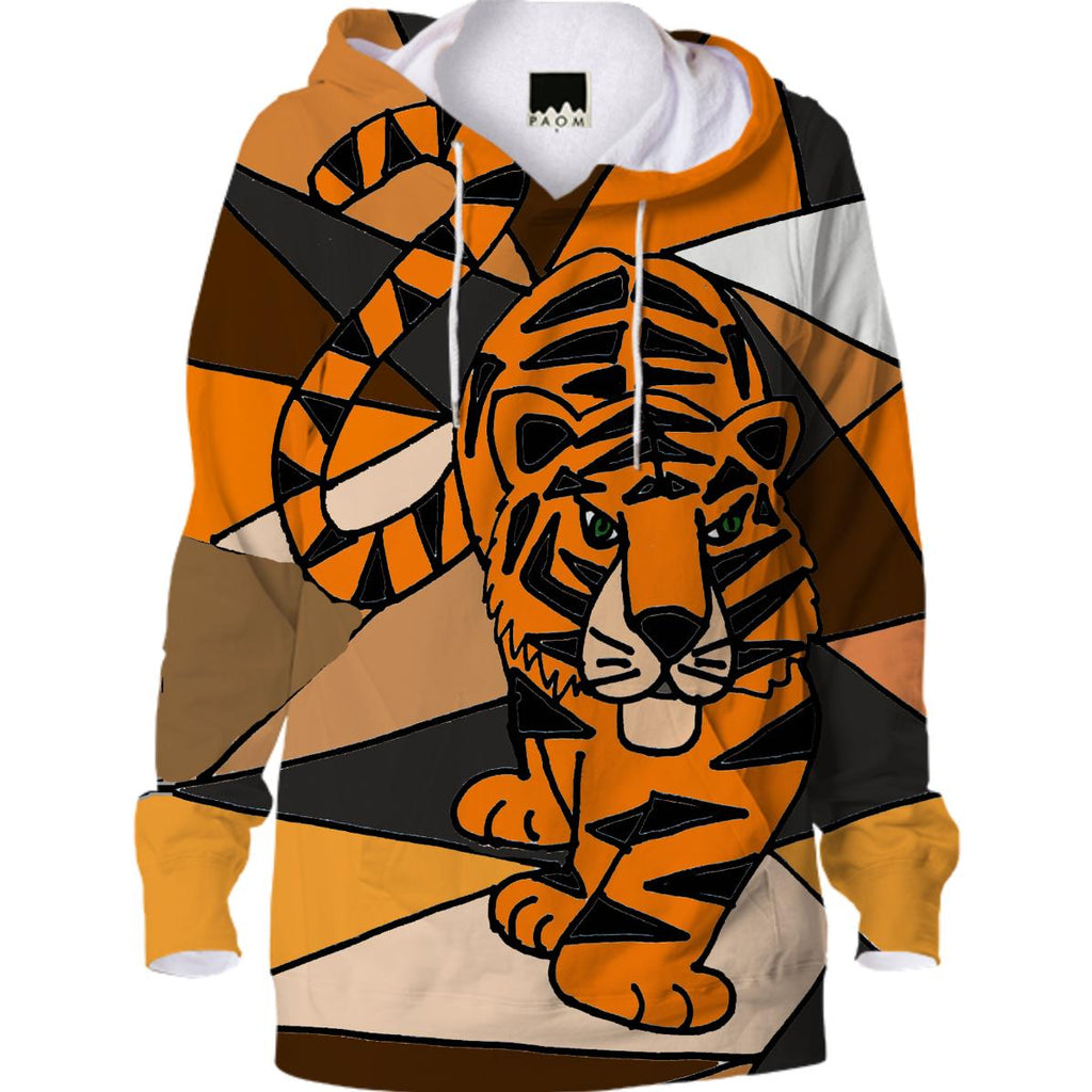 Awesome Stalking Tiger Abstract Hoodie