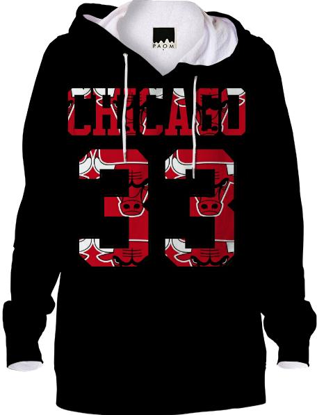 chicago bulls 33 pippen hoodie