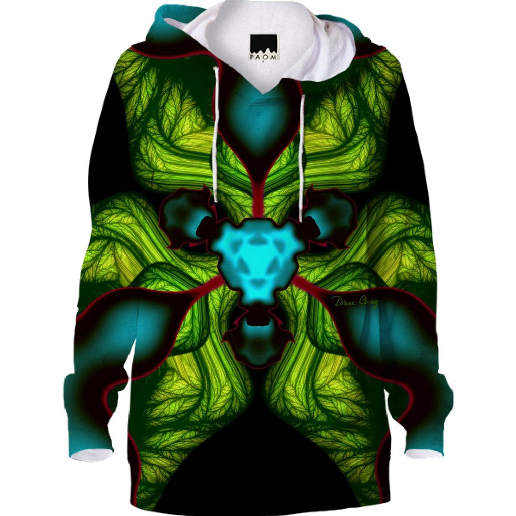 Demon Shadows Abstract Fractal Emerald and Yellow Mask