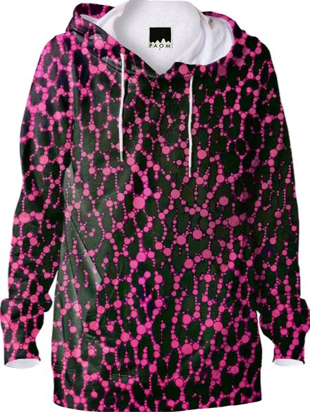 Florescent Pink Leopard Print Hoodie