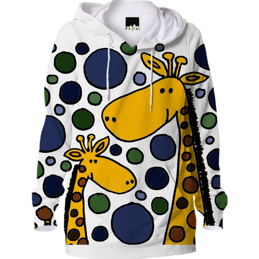 Funny Giraffe Family Abstract Art Hoodie