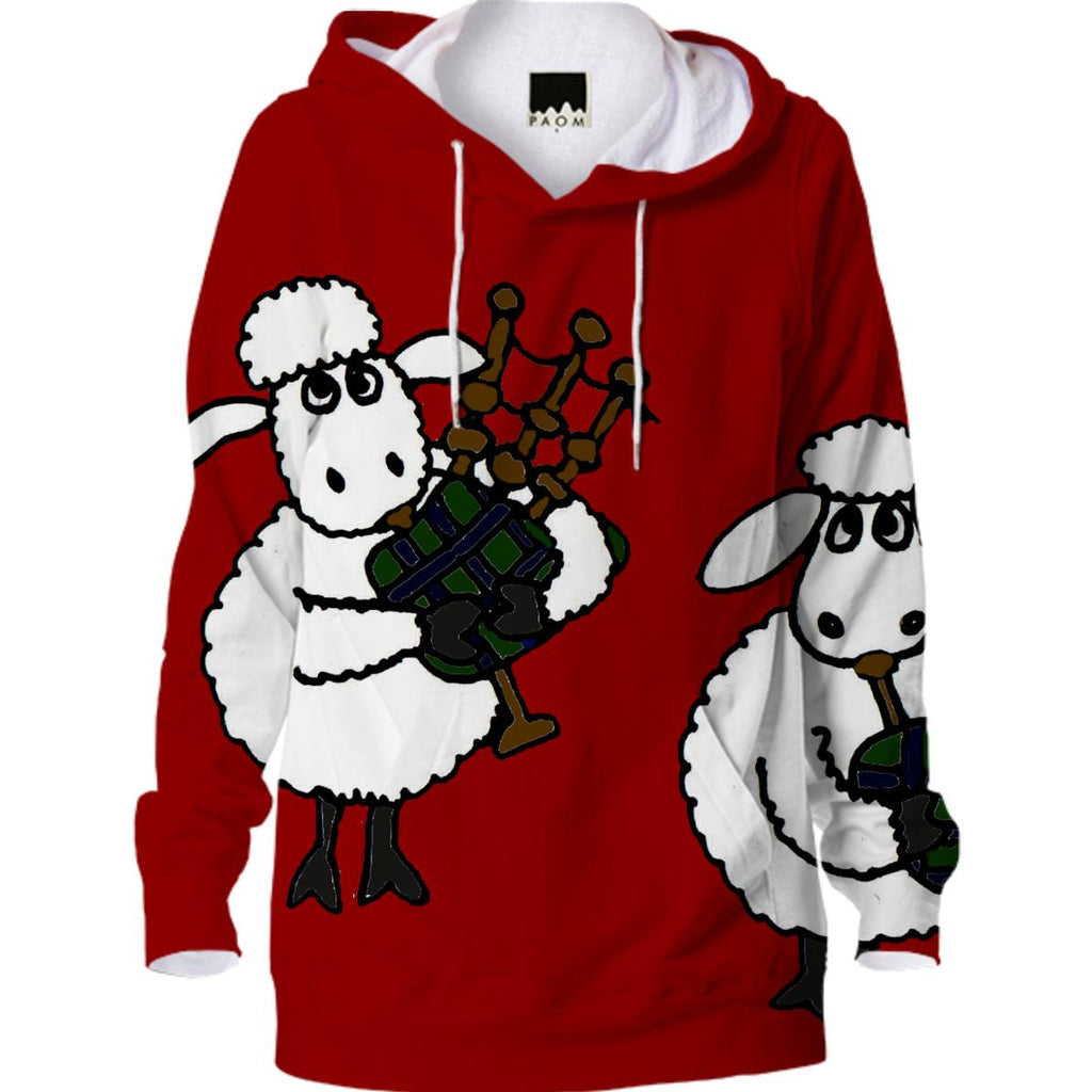 Funny Sheep Playing Bagpipes Hoodie