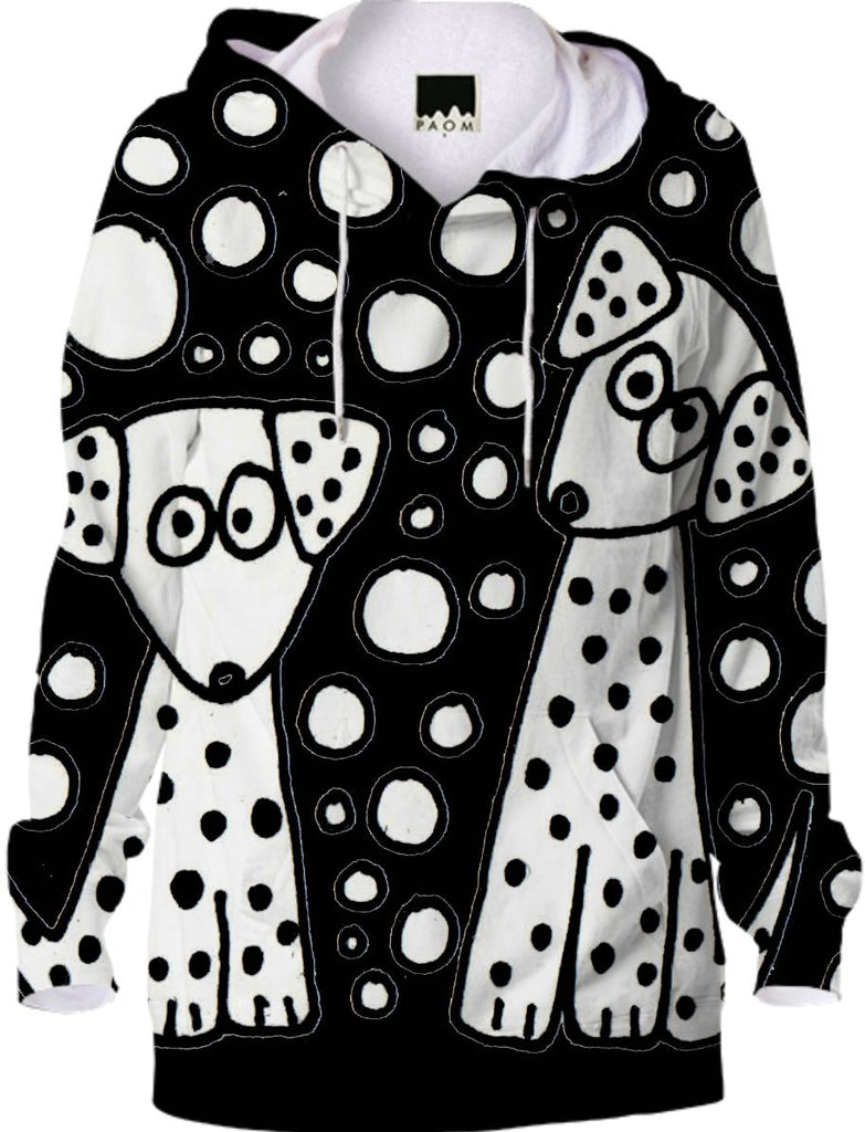 Funny Spotted Dogs Art Raincoat