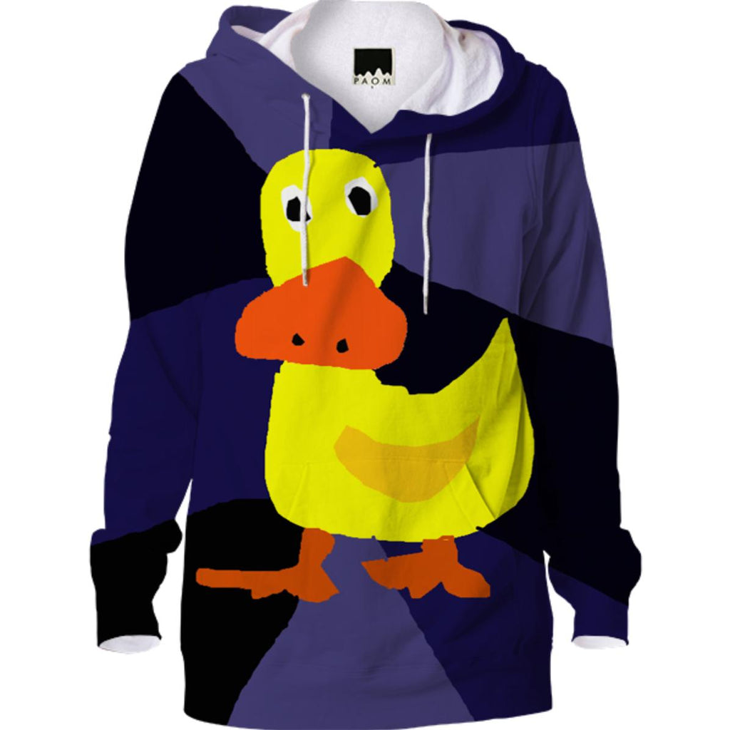 Funny Yellow Duck Primitive Art Abstract Hoodie