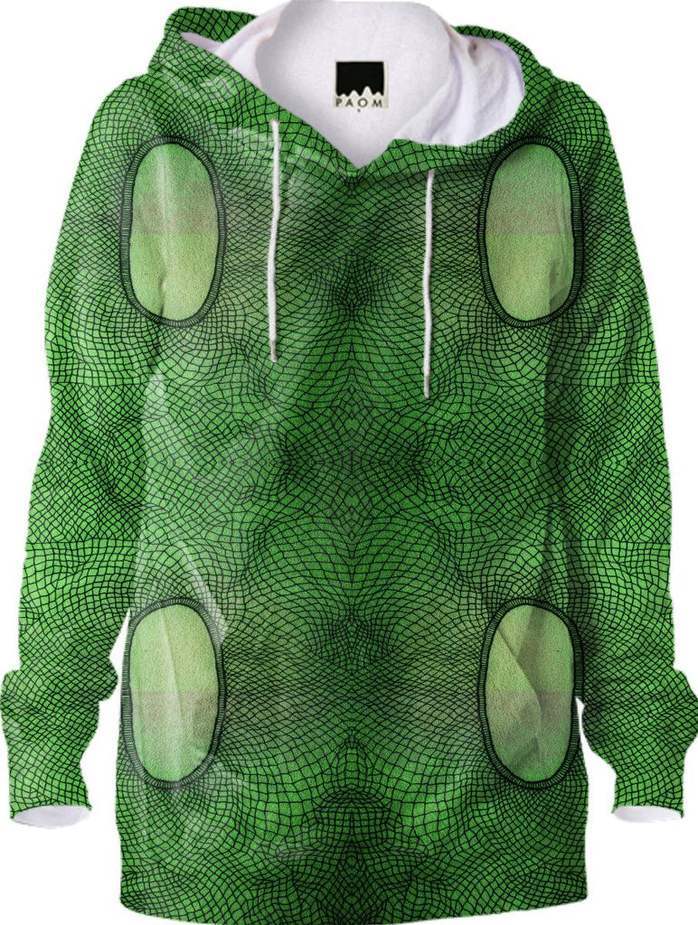 green net burnout hoodie