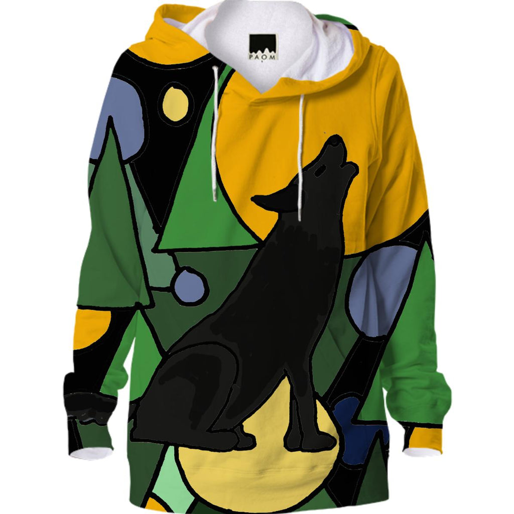 Howling Wolf Abstract Hoodie