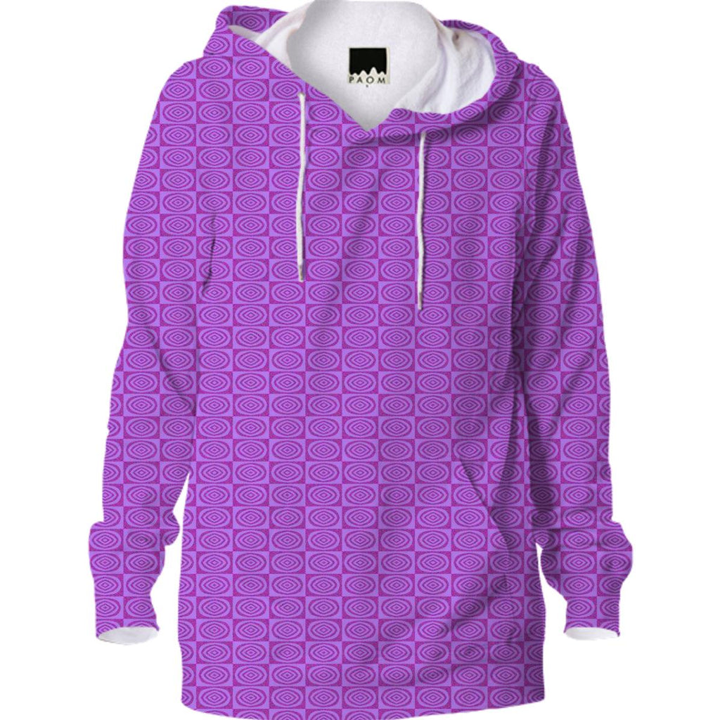 Lilac Geometric Pattern Hoodie