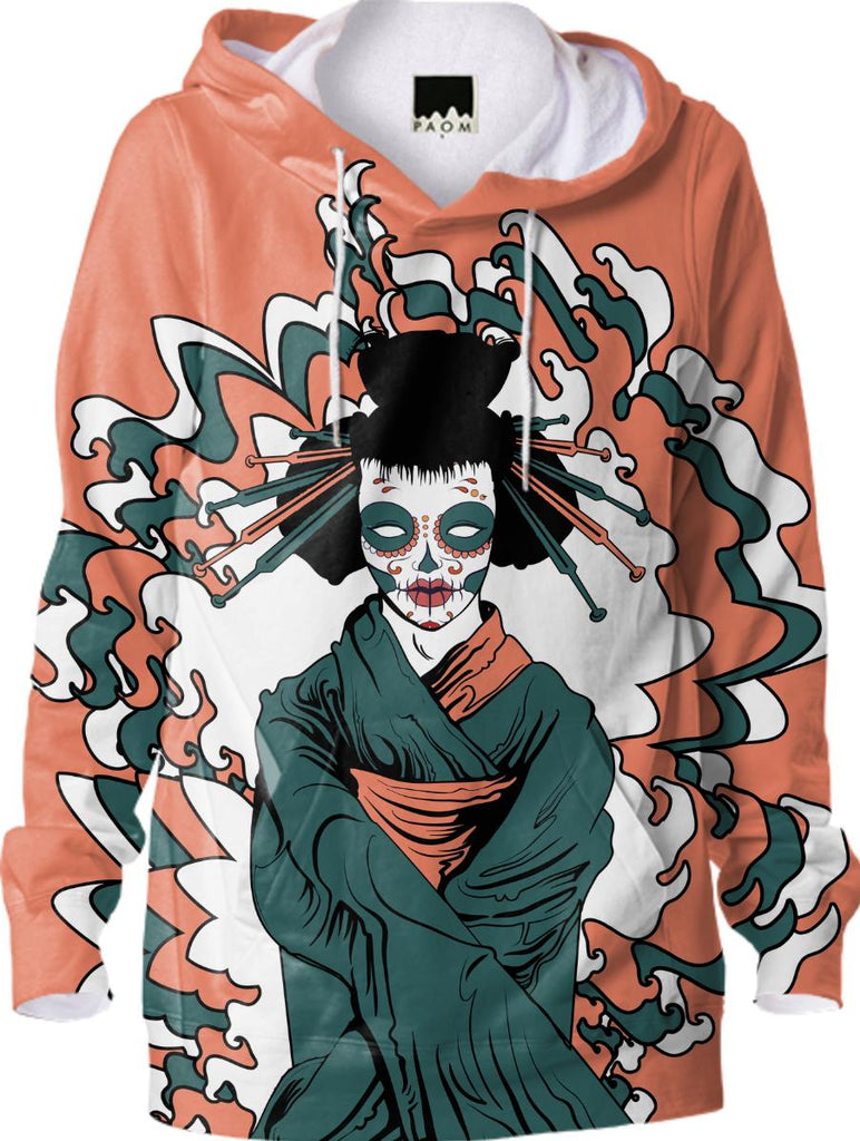 oriental style geisha zombie hoodie