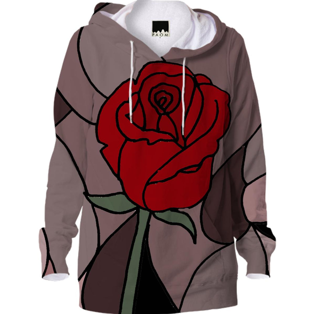Red Rose Abstract Art Hoodie