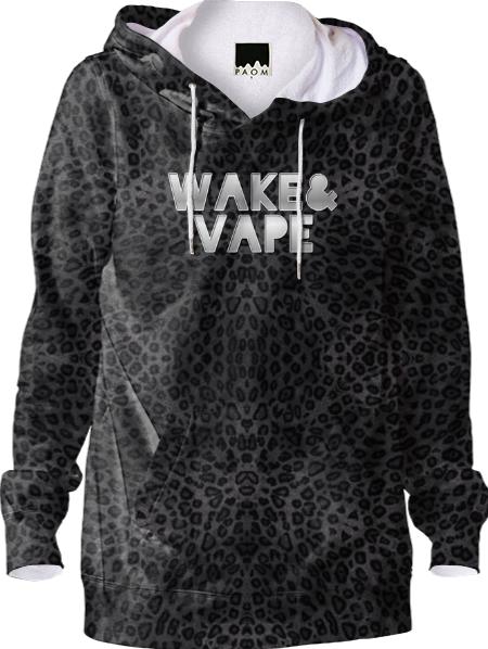 Wake Vape Leopard Print Hoodie