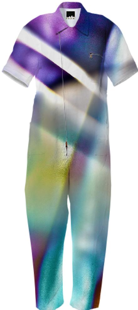 Abstract Pattern Jumpsuit in Watery Colors