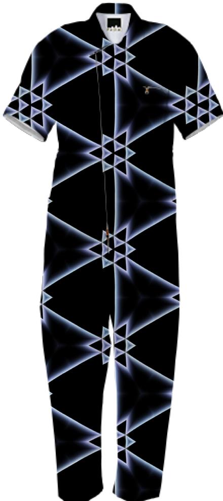 Black Triangles Patterned Jumpsuit
