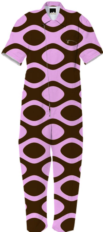 Brown and Pink Curves Jumpsuit