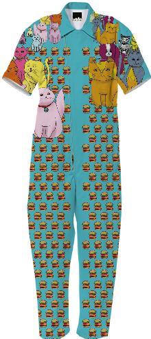 Cats and Burgers Jumpsuit
