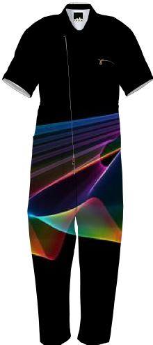 Flowing Fabric of Rainbow Light Abstract Fractal