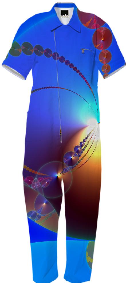 Inside Out II Abstract Azure Blue Golden Worlds