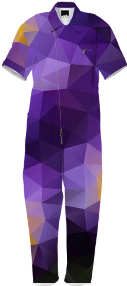 POLYGON TRIANGLES PATTERN PURPLE YELLOW VIOLET ABSTRACT POLYART GEOMETRIC