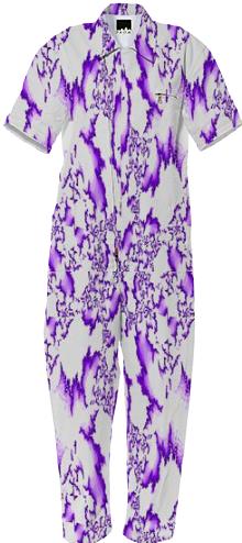 Purple and White Jumpsuit