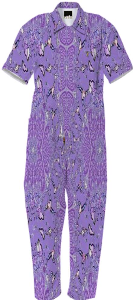 Purple on Purple Geometric Jumpsuit