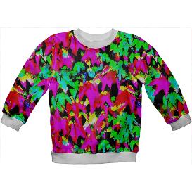 Colorful Abstract Leaves Kids Sweatshirt