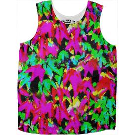 Colorful Abstract Leaves Kids Tank Top