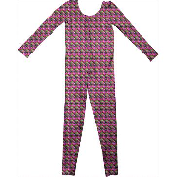 Colorful Abstract leaves Kids Unitard