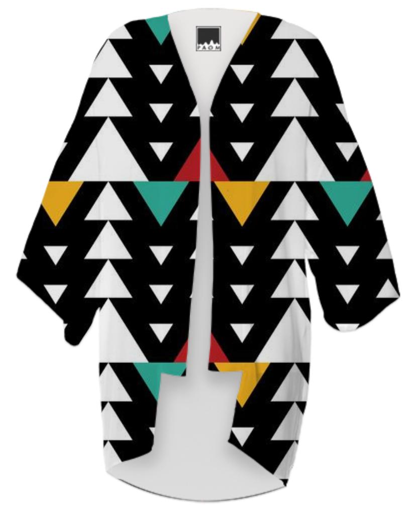 African Triangle Love Kimono