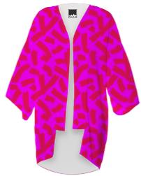 Neon Pink Cheesedoodles Kimono