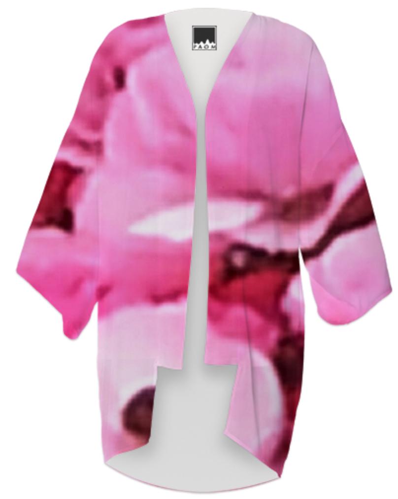 pink flower kimono