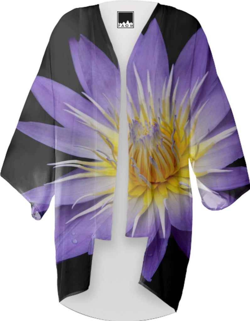 Purple Water Lily Kimono