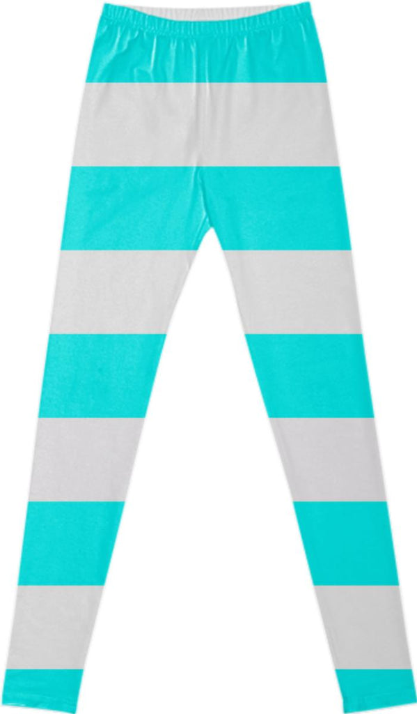 blue stripe leggings