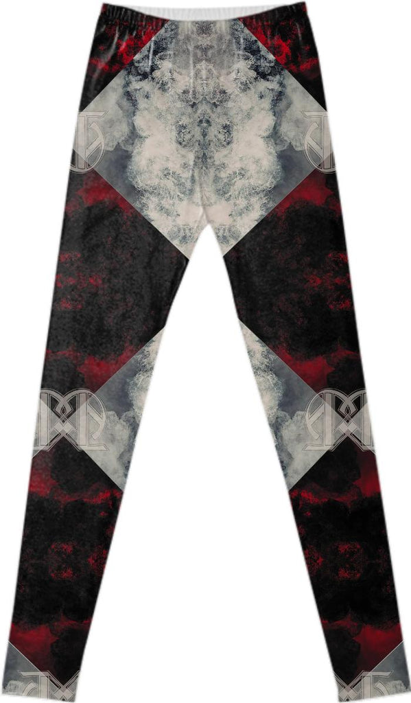 fire and ice pattern leggings