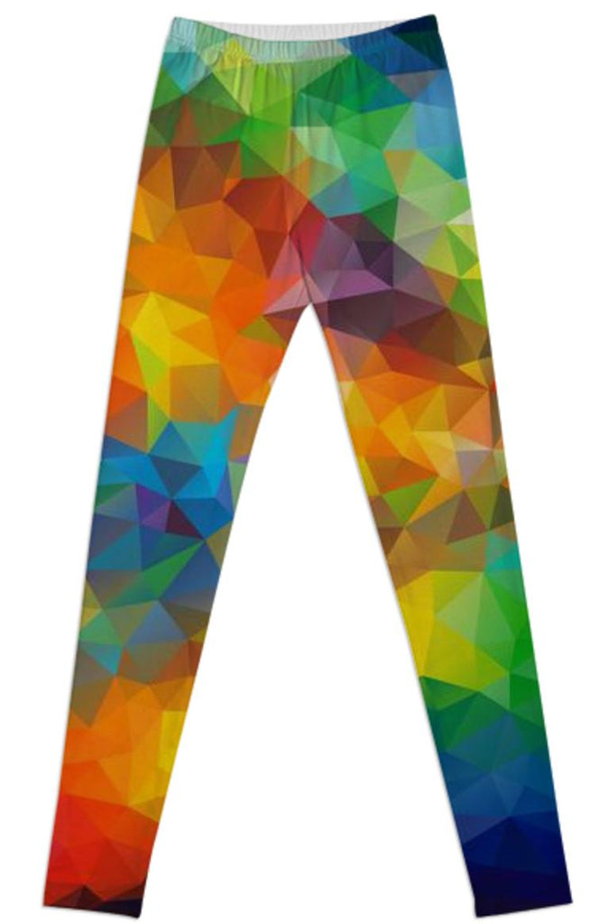 POLYGON TRIANGLES PATTERN MULTI COLOR COLORFUL RAINBOW ABSTRACT POLYART GEOMETRIC