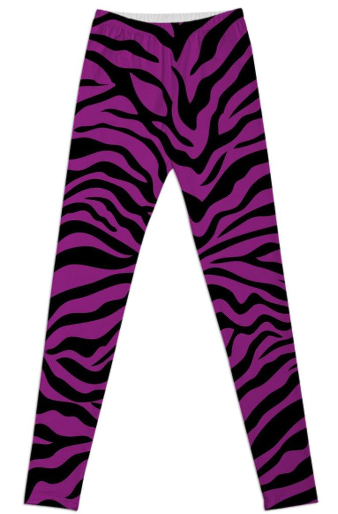 Purple and BLack Zebra Print Leggings