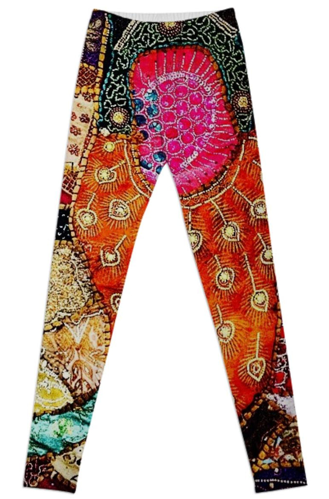 thai tapestry leggings