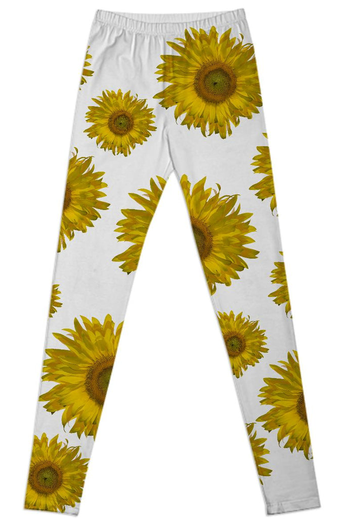 Yellow Scattered Sunflowers Leggings