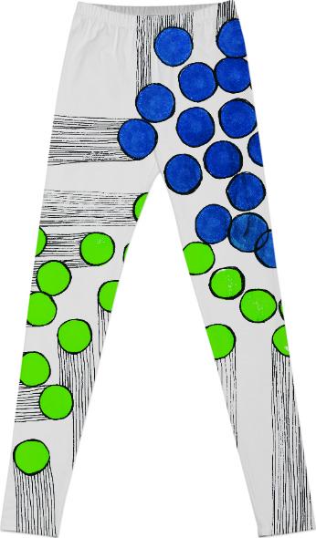 bingo burst blue green leggings