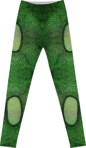 green burnout net leggings