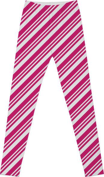 Pink and White Diagonal Stripes
